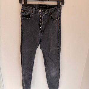 Denim Forum Women's Charcoal Skinny Jeans